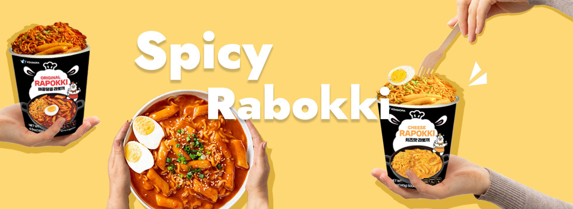 Rapokki made by the best recipe experts with a combination of Korean noodles and rice cakes