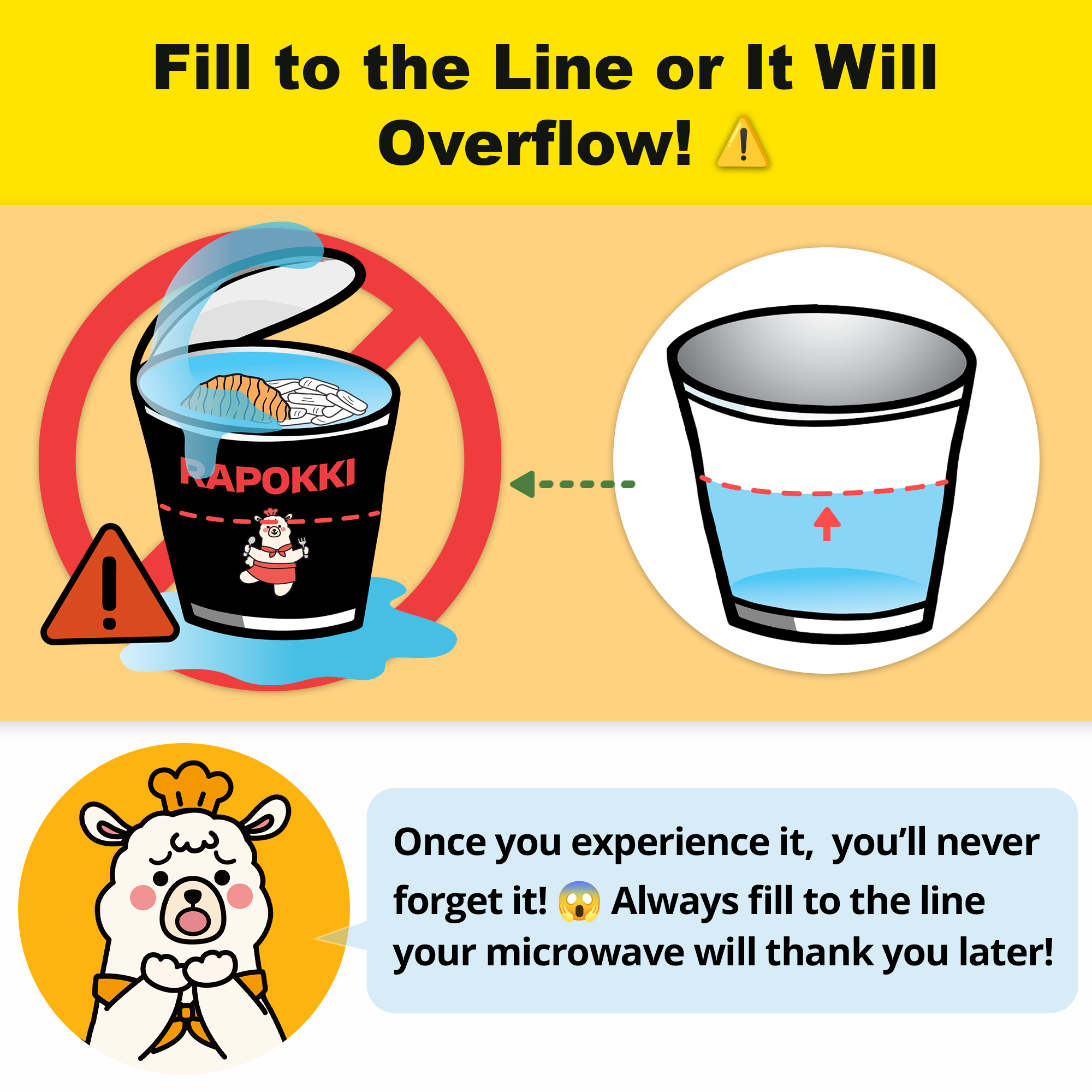 Fill to the Line or It Will Overflow!