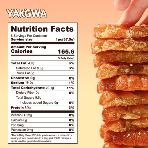 Yakgwa Authentic Korean - Korean Sweet Waffle 2pack - Nutrition Facts