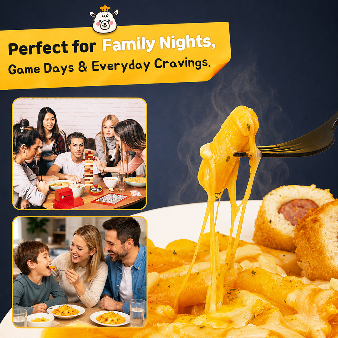Cheese Sauce Rice Cake - Soft textured rice cakes and blended with Cheese sauce
